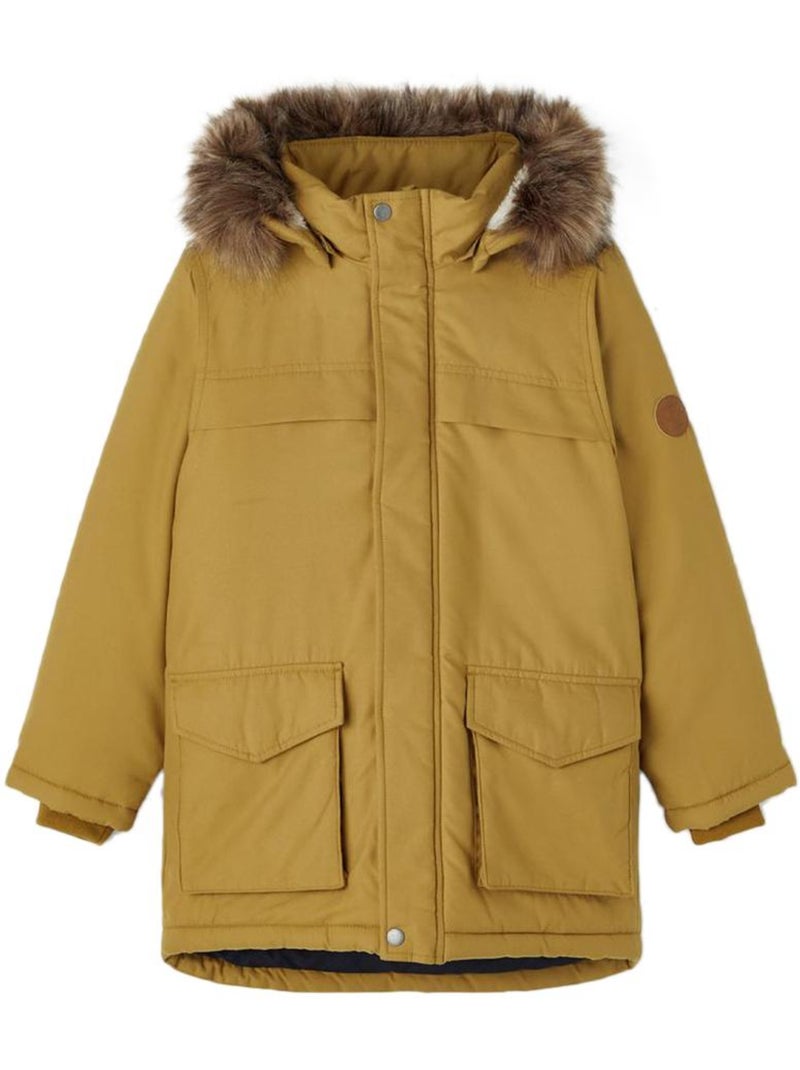 Parka Garçon Name It Marron cappuccino - Kiabi