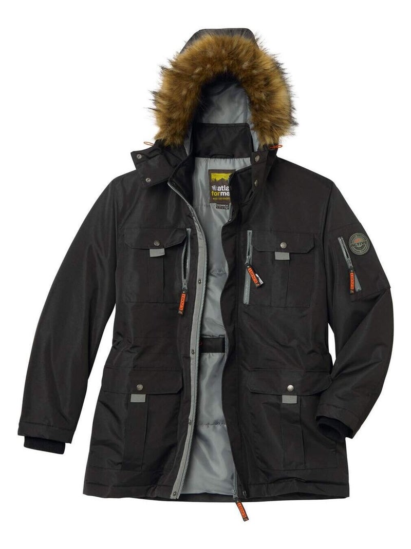 Parka Grand Froid à Capuche  - ATLAS FOR MEN Noir - Kiabi