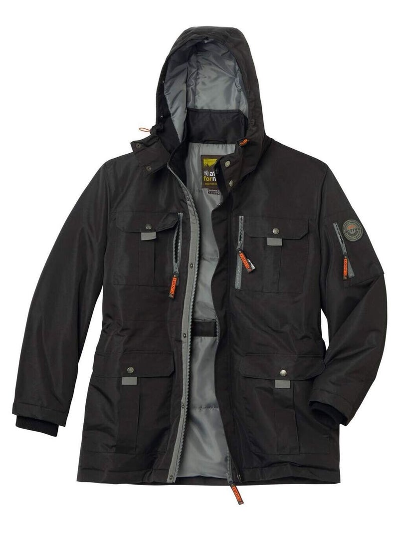 Parka Grand Froid à Capuche  - ATLAS FOR MEN Noir - Kiabi