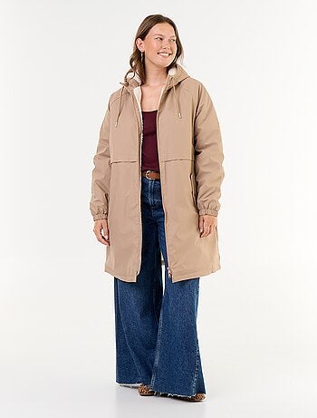 Parka gummy doublée à capuche