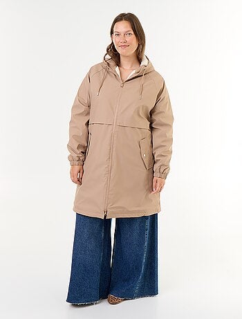 Parka gummy doublée à capuche