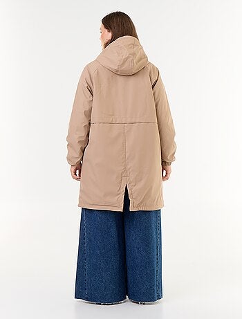 Parka gummy doublée à capuche