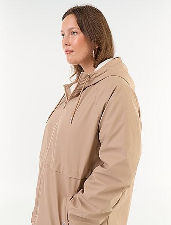 Parka gummy doublée à capuche