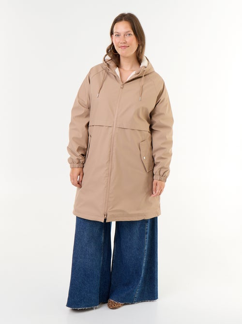 Parka gummy doublée à capuche - Kiabi
