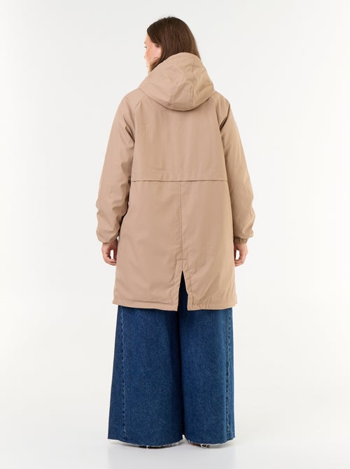 Parka gummy doublée à capuche - Kiabi