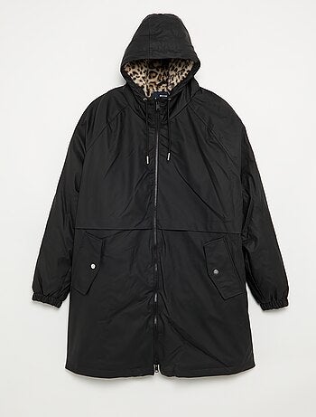 Parka gummy doublée à capuche