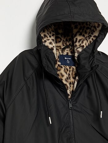 Parka gummy doublée à capuche