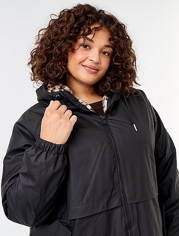 Parka gummy doublée à capuche