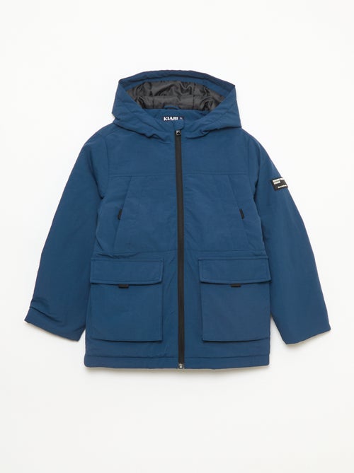 Parka légère à capuche avec 2 poches soufflées à rabat - Kiabi