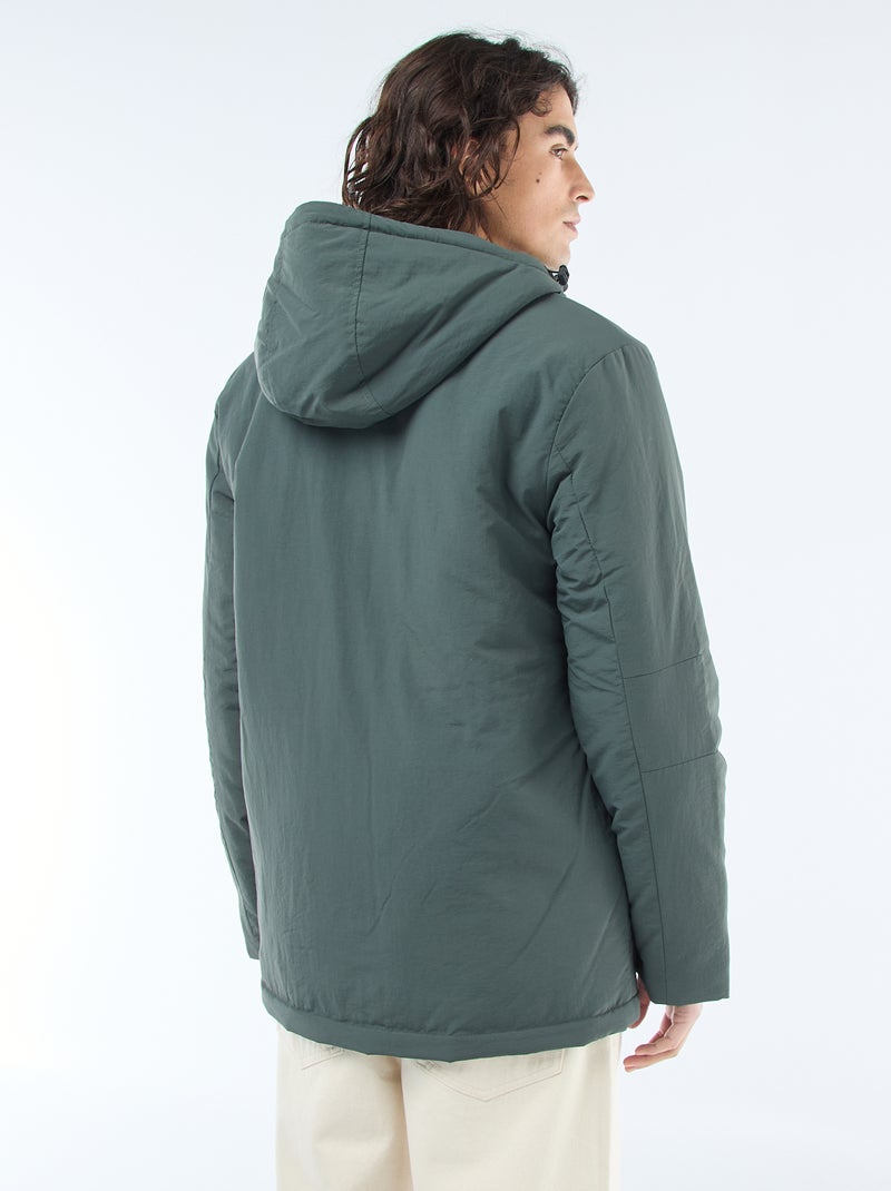 Parka légère à capuche déparlent Vert - Kiabi