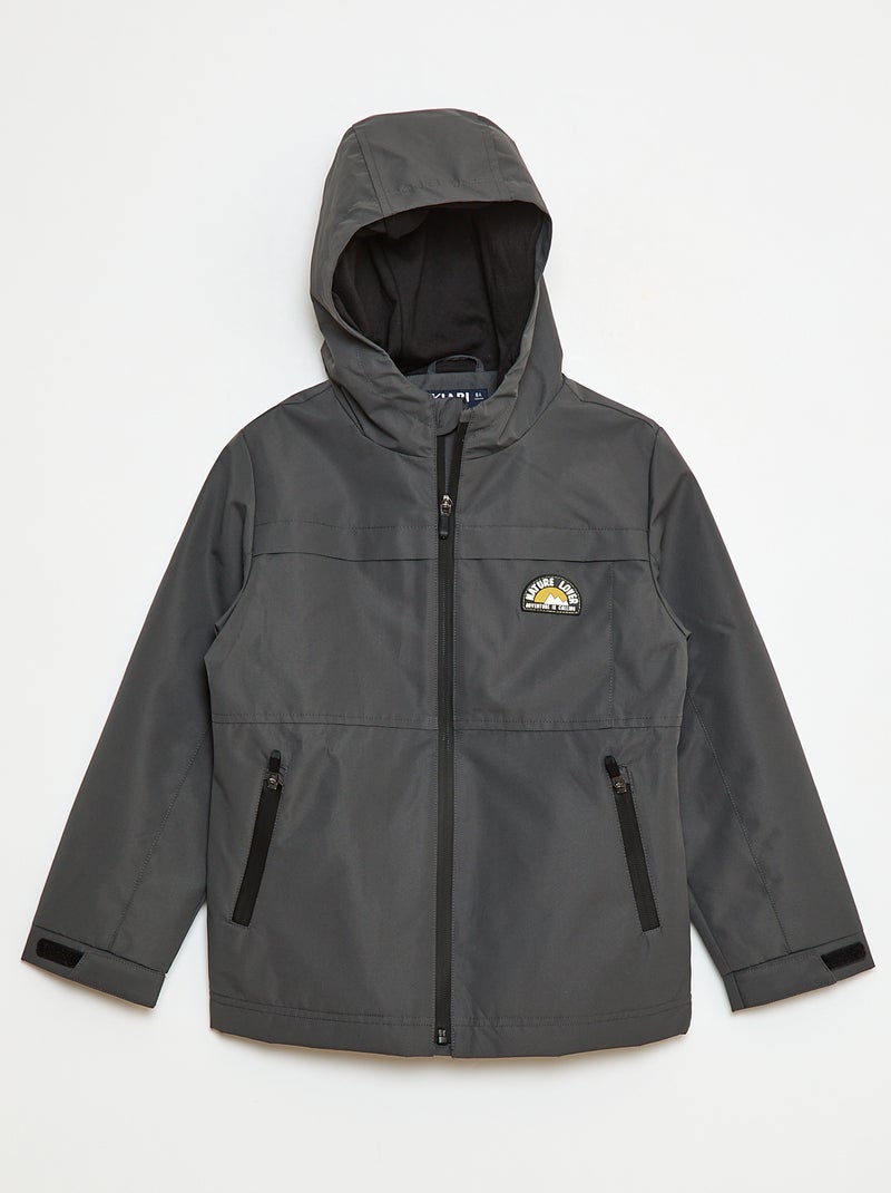 Parka légère à capuche en coton Noir - Kiabi