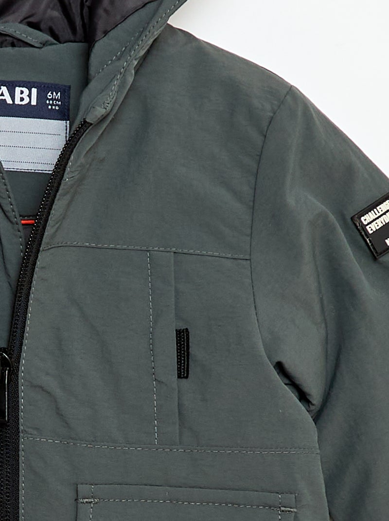 Parka légère à capuche Kaki - Kiabi