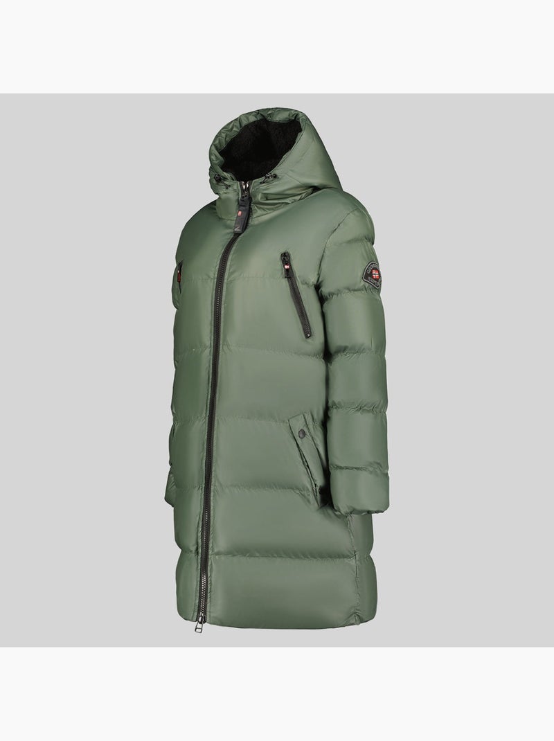Parka longue à capuche adrianna – geographical norway Vert - Kiabi