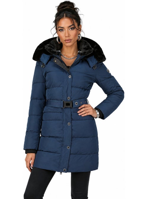 Parka longue à capuche amovible fausse fourrure bettineak – canadian peak - Kiabi
