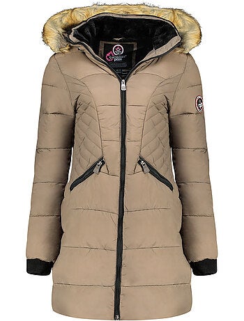 Parka longue à capuche fausse fourrure akapeak – canadian peak