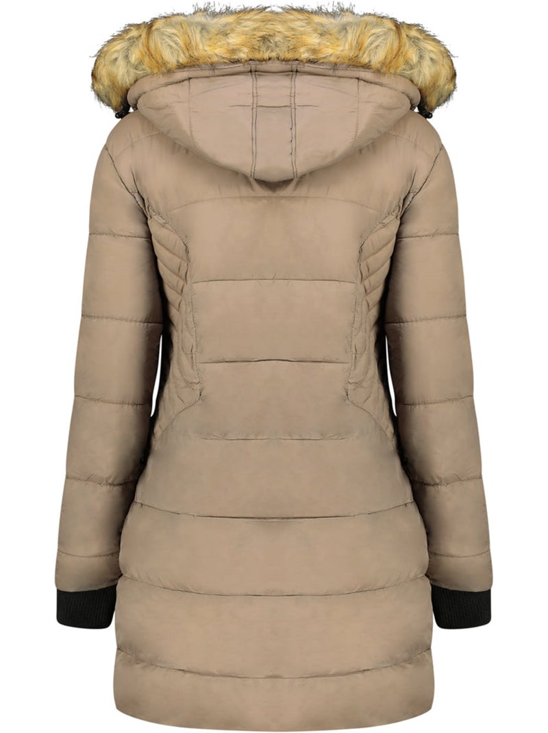 Parka longue à capuche fausse fourrure akapeak – canadian peak Taupe - Kiabi