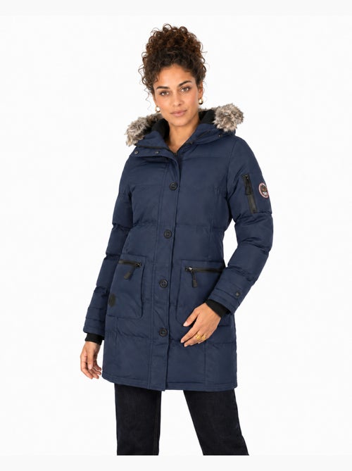 Parka longue à capuche fausse fourrure axelus – canadian peak - Kiabi