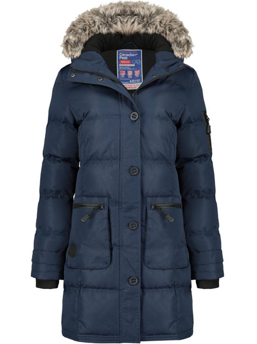 Parka longue à capuche fausse fourrure axelus – canadian peak - Kiabi