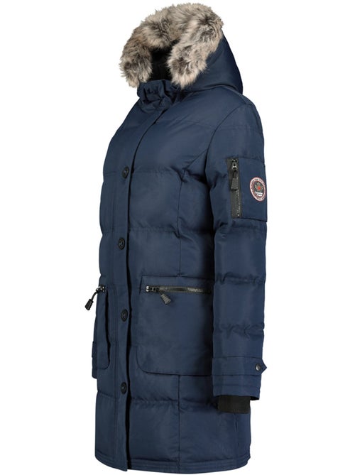 Parka longue à capuche fausse fourrure axelus – canadian peak - Kiabi