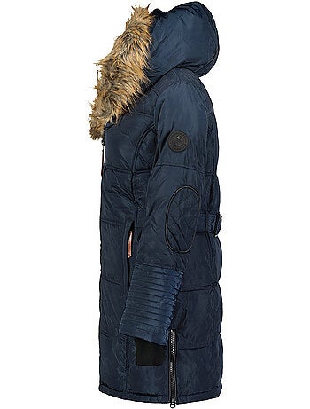 Parka longue à capuche fausse fourrure beauty – canadian peak