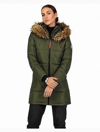 Parka longue à capuche fausse fourrure beauty – canadian peak