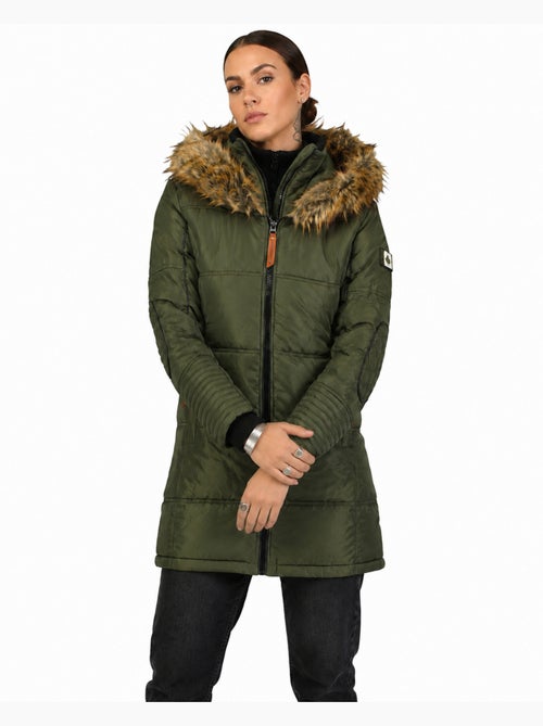 Parka longue à capuche fausse fourrure beauty – canadian peak - Kiabi