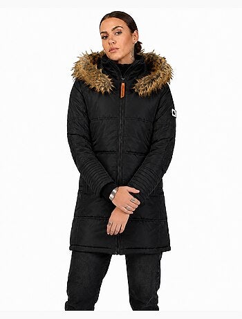 Parka longue à capuche fausse fourrure beauty – canadian peak
