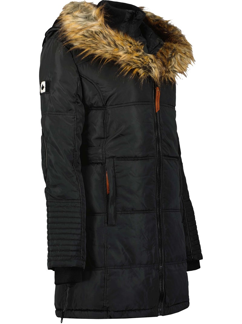 Parka longue à capuche fausse fourrure beauty – canadian peak Noir - Kiabi