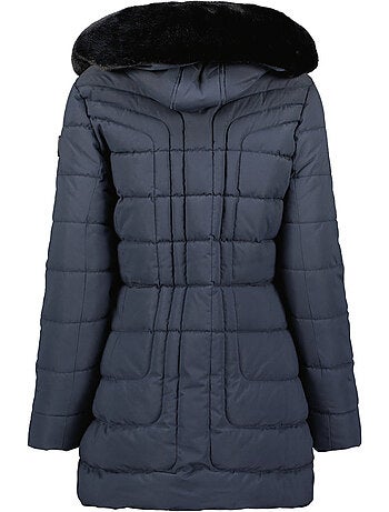 Parka longue à capuche fausse fourrure braceleak – canadian peak