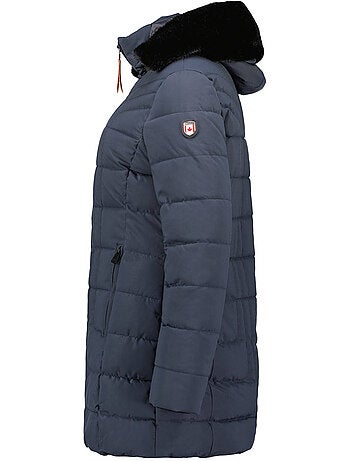 Parka longue à capuche fausse fourrure braceleak – canadian peak