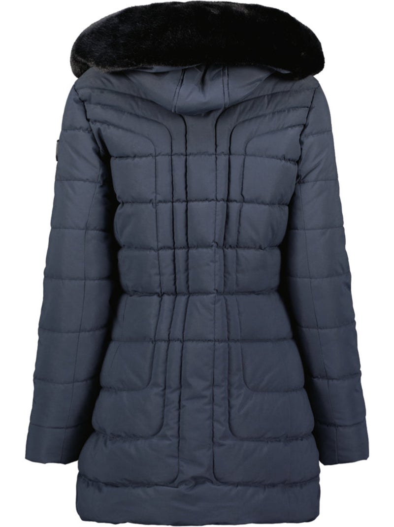 Parka longue à capuche fausse fourrure braceleak – canadian peak Bleu marine - Kiabi