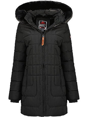 Parka longue à capuche fausse fourrure braceleak – canadian peak