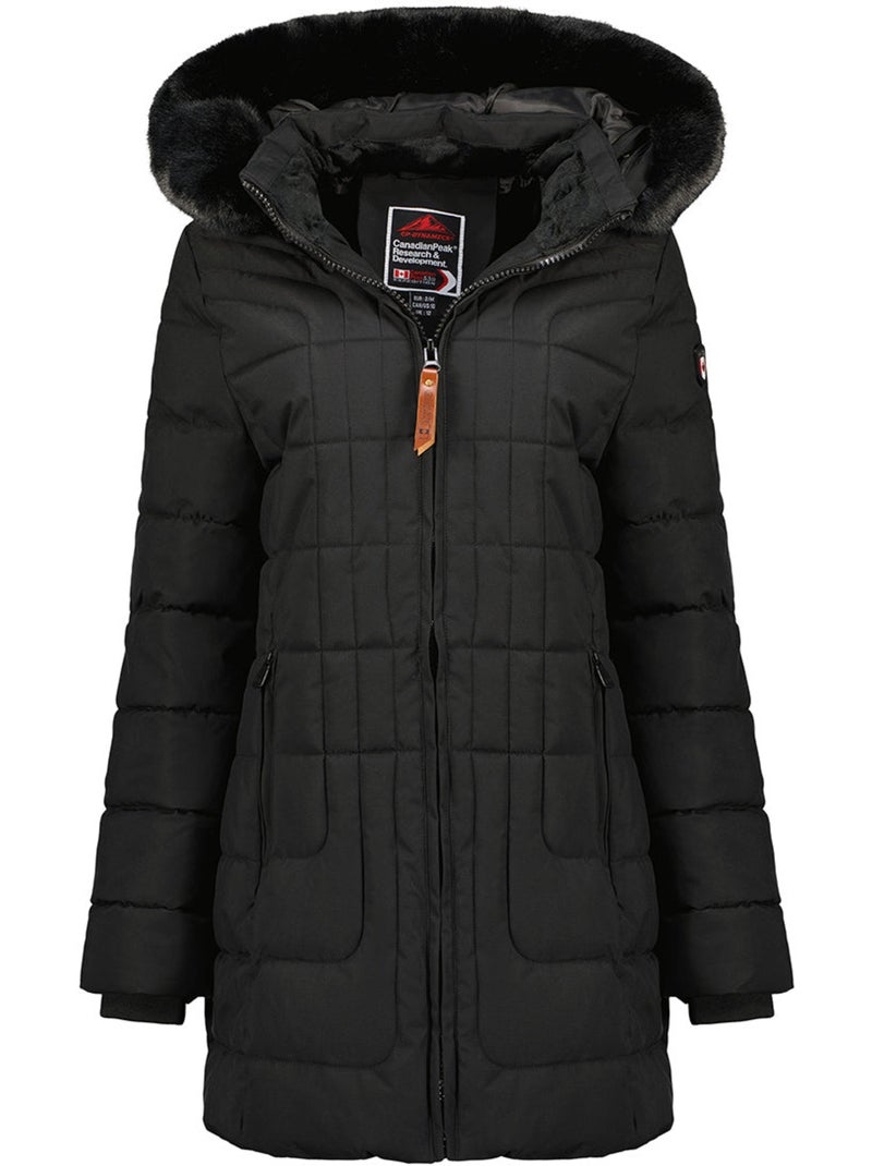 Parka longue à capuche fausse fourrure braceleak – canadian peak Noir - Kiabi