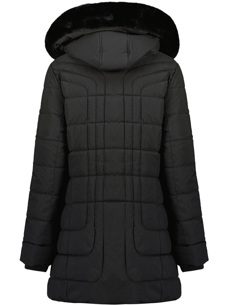 Parka longue à capuche fausse fourrure braceleak – canadian peak Noir - Kiabi