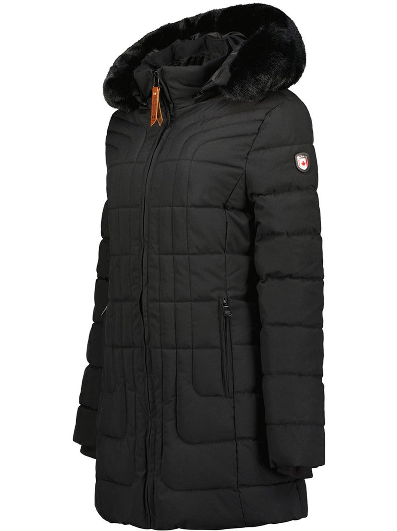 Parka longue à capuche fausse fourrure braceleak – canadian peak Noir - Kiabi