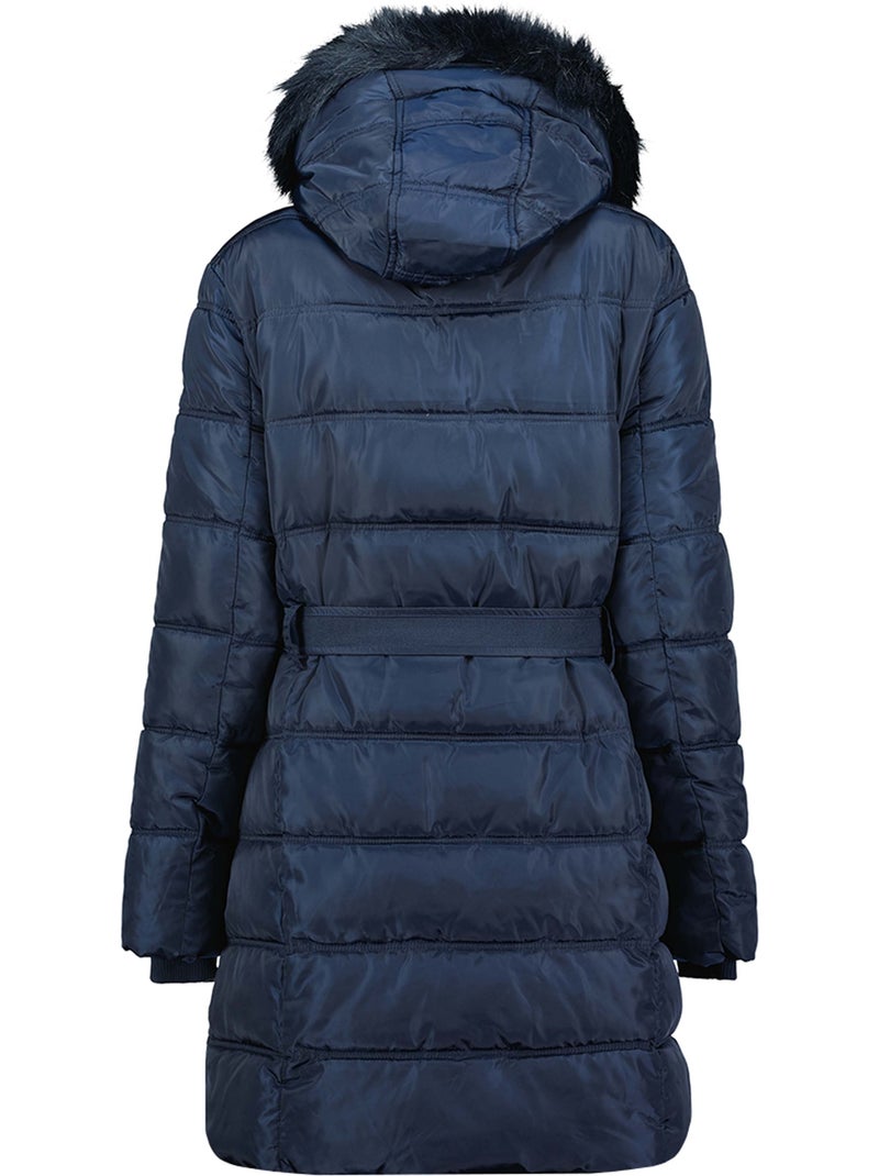Parka longue à capuche fausse fourrure diamentereak – canadian peak Bleu marine - Kiabi