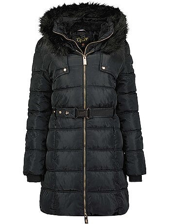 Parka longue à capuche fausse fourrure diamentereak – canadian peak