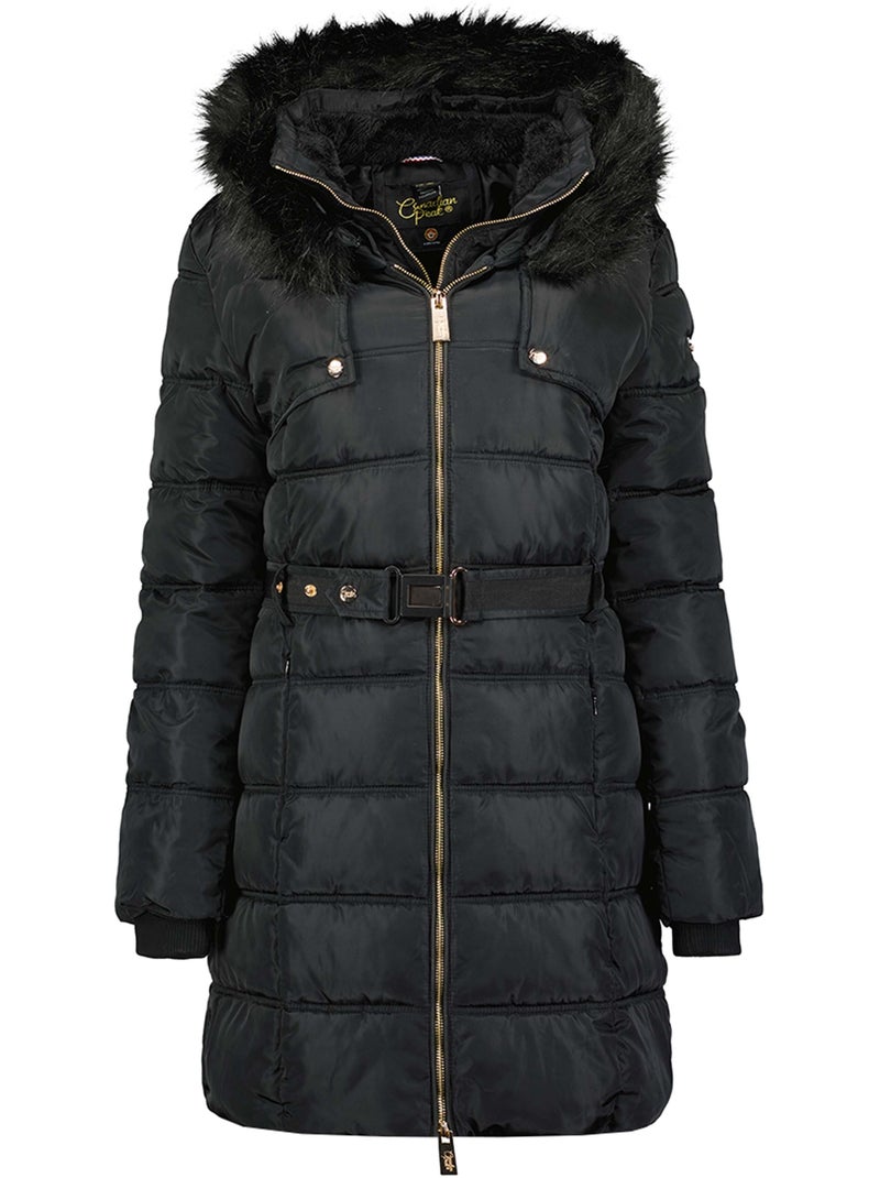 Parka longue à capuche fausse fourrure diamentereak – canadian peak Noir - Kiabi