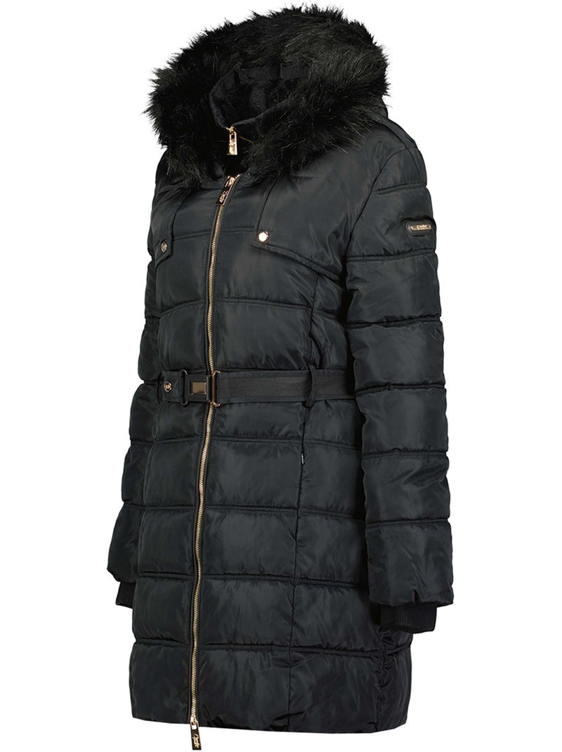 Parka longue à capuche fausse fourrure diamentereak – canadian peak Noir - Kiabi