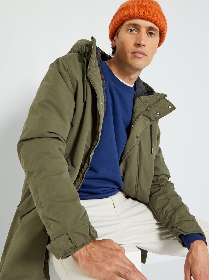 Parka longue à capuche 'Produkt' Kaki - Kiabi
