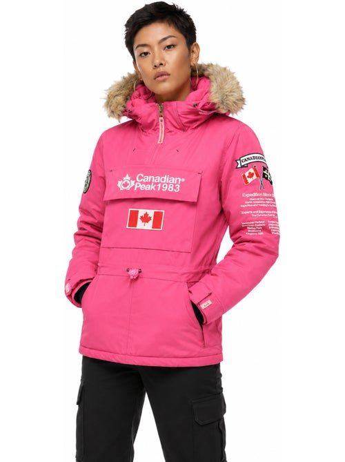 Parka longue cintrée à capuche fausse fourrure banapeak – canadian peak - Kiabi