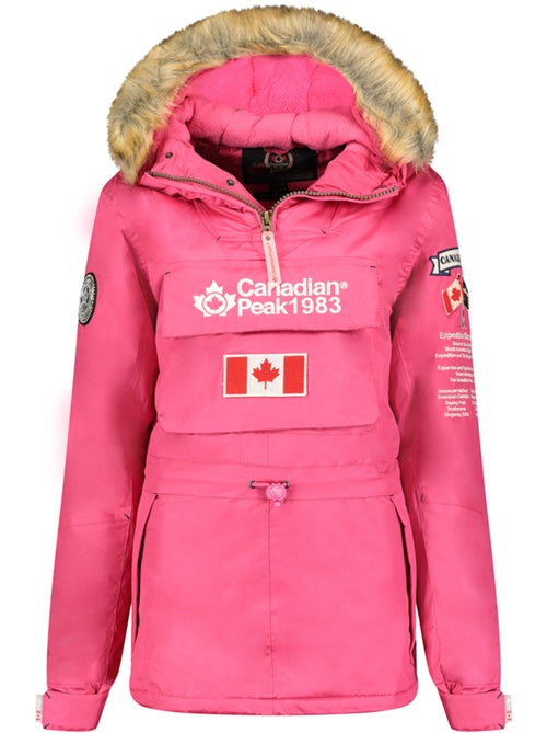 Parka longue cintrée à capuche fausse fourrure banapeak – canadian peak - Kiabi