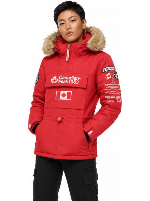 Parka longue cintrée à capuche fausse fourrure banapeak – canadian peak - Kiabi Parka longue cintrée à capuche fausse fourrure banapeak – canadian peak - Kiabi