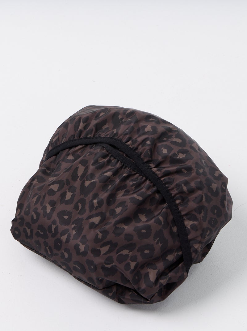 Parka longue déperlante à capuche Marron - Kiabi