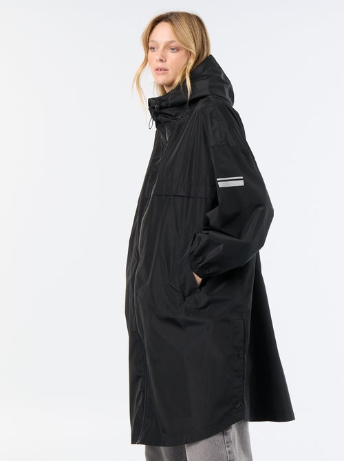 Parka longue déperlante à capuche - Kiabi