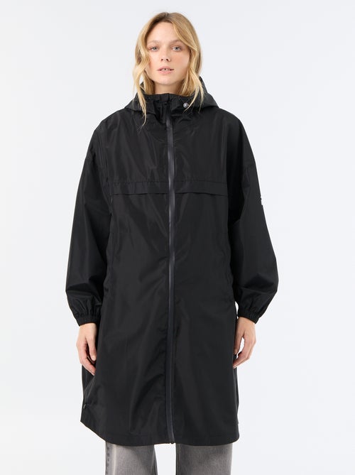 Parka longue déperlante à capuche - Kiabi