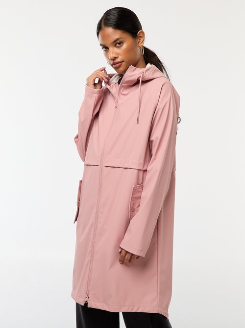 Parka longue déperlante à capuche - Kiabi