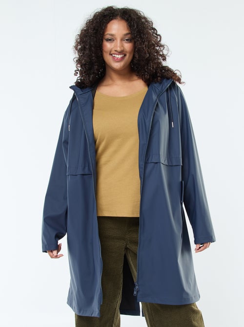 Parka longue déperlante avec détails réfléchissants - Kiabi