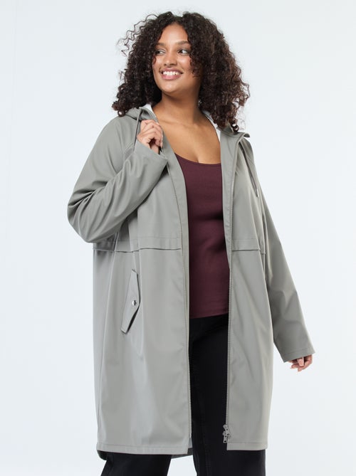 Parka longue déperlante avec détails réfléchissants - Kiabi