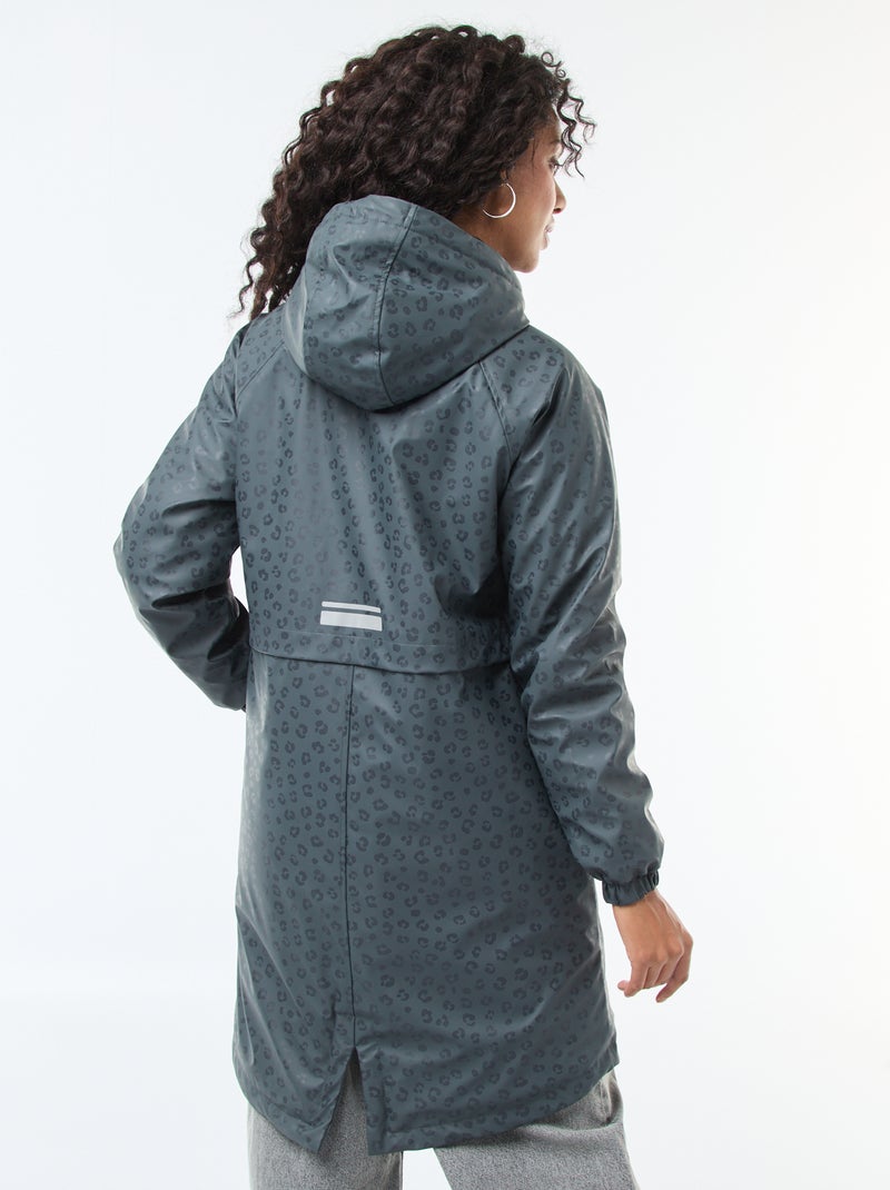 Parka longue fourrée Gris - Kiabi